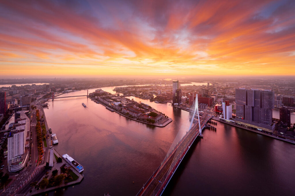 Rotterdam zonsopkomst