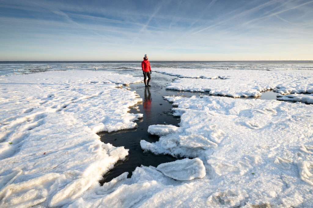 Ellen in een winters landschap