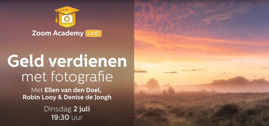 Aankondiging van de Zoom.nl livestream met thema Geld verdienen